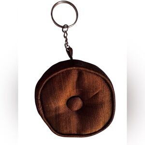 OOAK Brown Silk Pillow Keychain (Interior Decorator) Remove Chain Barbie’s Home
